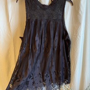 Black lace top